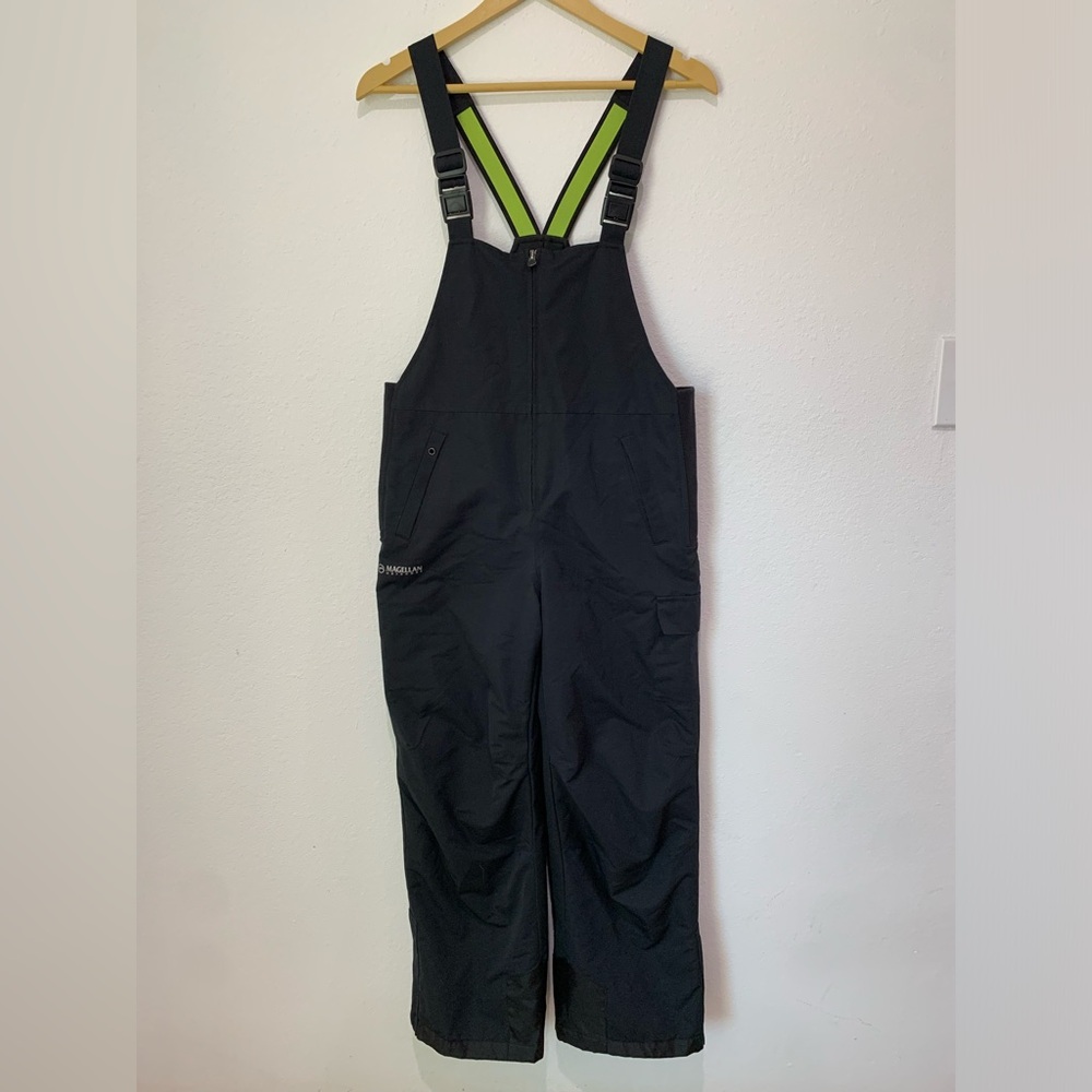 Magellan Outdoors Youth Boys Black Snow Bibs / Pants - Size L (14/16)